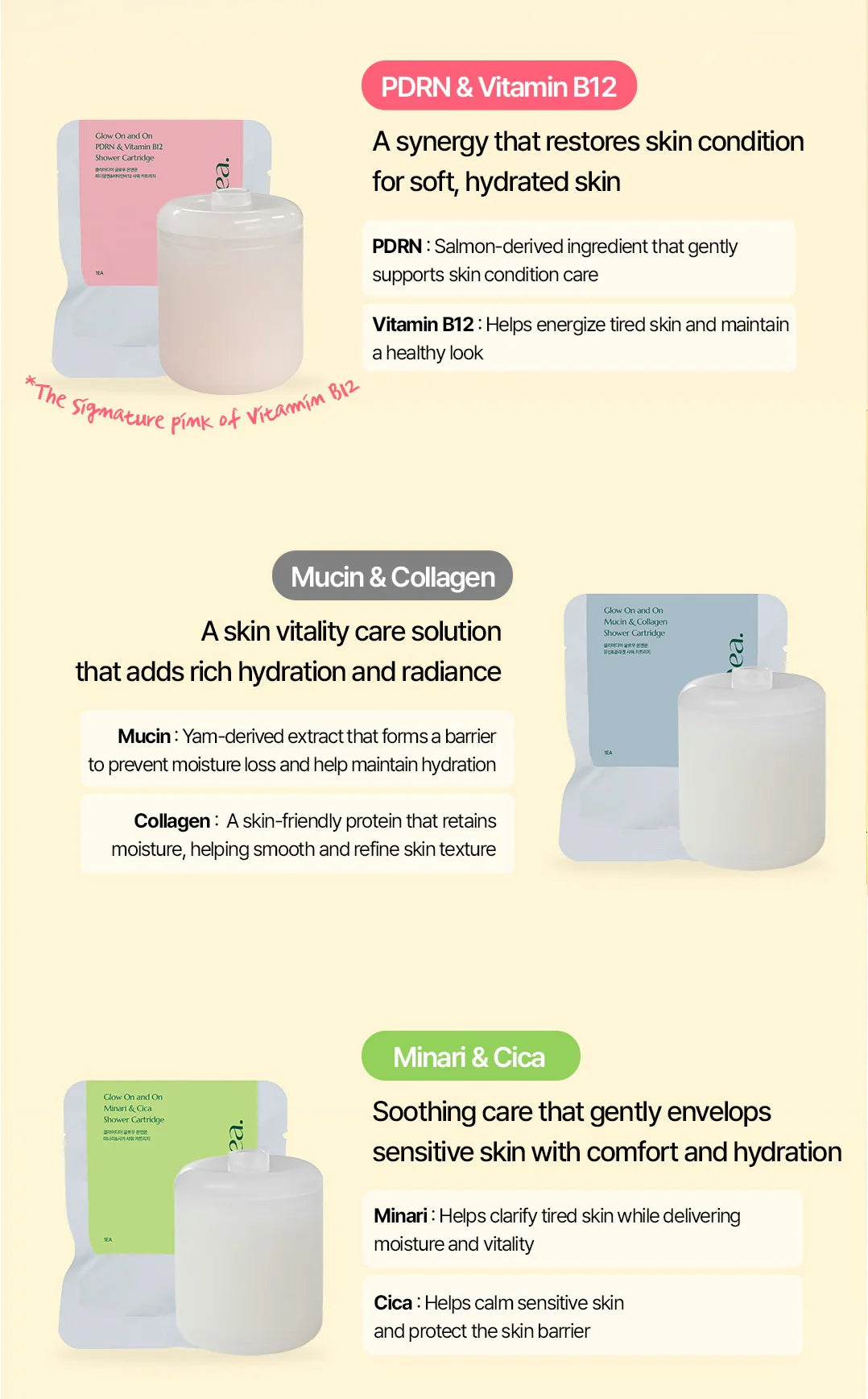 CLEARDEA. | Glow On and On PDRN & Vitamin B12 Shower Cartridge - 1ea