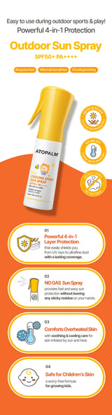 ATOPALM | Kids Cooling Sport Sun Spray SPF 50+ - 100ml