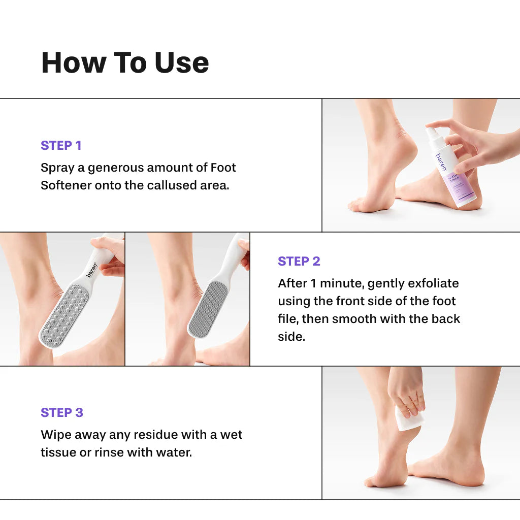 BAREN | Foot Exfolian Softener At-Home Kit