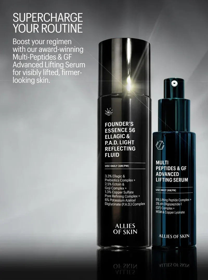 ALLIES OF SKIN | Founder’s Essence 56 Ellagic & P.A.D. Light Reflecting Fluid - 100ml - InternationalCosmetic