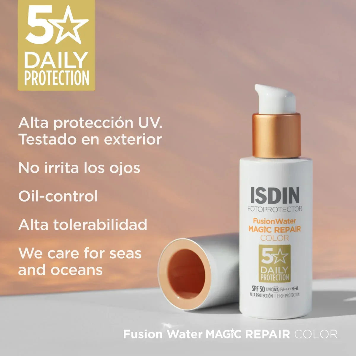 ISDIN | Fusion Water MAGIC Repair Color SPF50 - 50ml - InternationalCosmetic