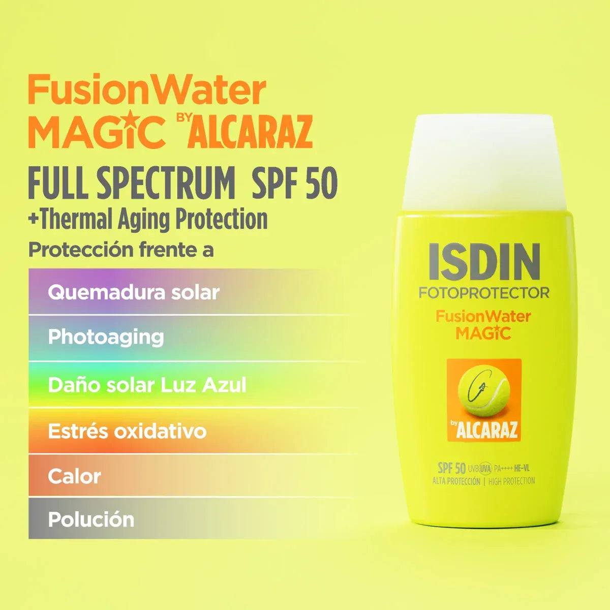 ISDIN | Fusion Water MAGIC by Alcaraz SPF 50 - 50ml - InternationalCosmetic