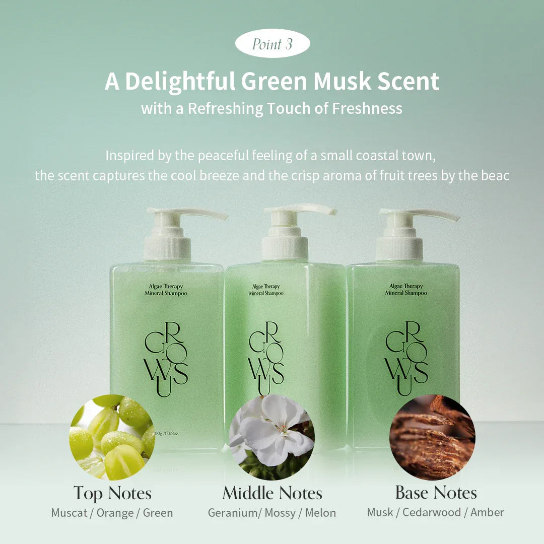 GROWUS | Algae Therapy Mineral Shampoo - 500ml - InternationalCosmetic