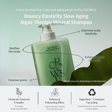 GROWUS | Algae Therapy Mineral Shampoo - 500ml - InternationalCosmetic