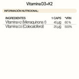 IVB WELLNESS LAB | Vitamina D3+K2 Cápsulas