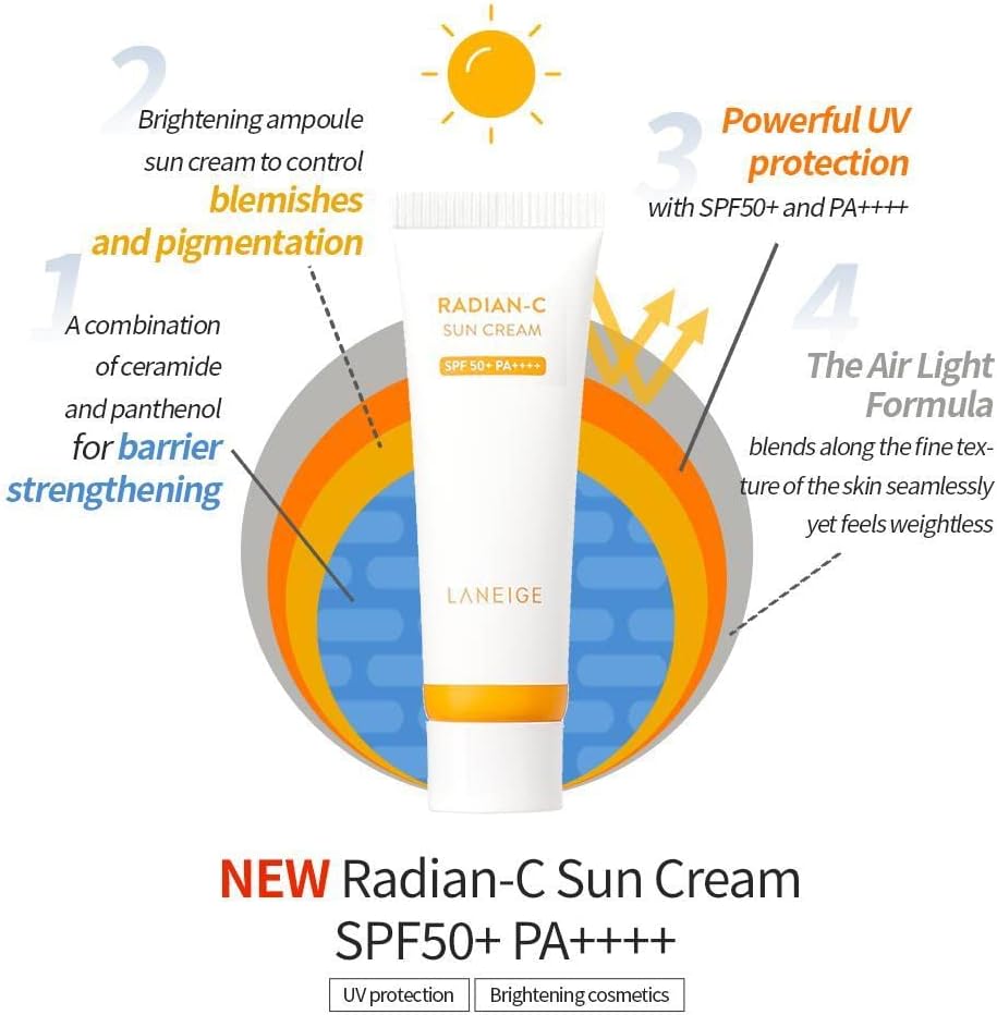 LANEIGE | Radian‑C Sun Cream SPF50+ - 50ml