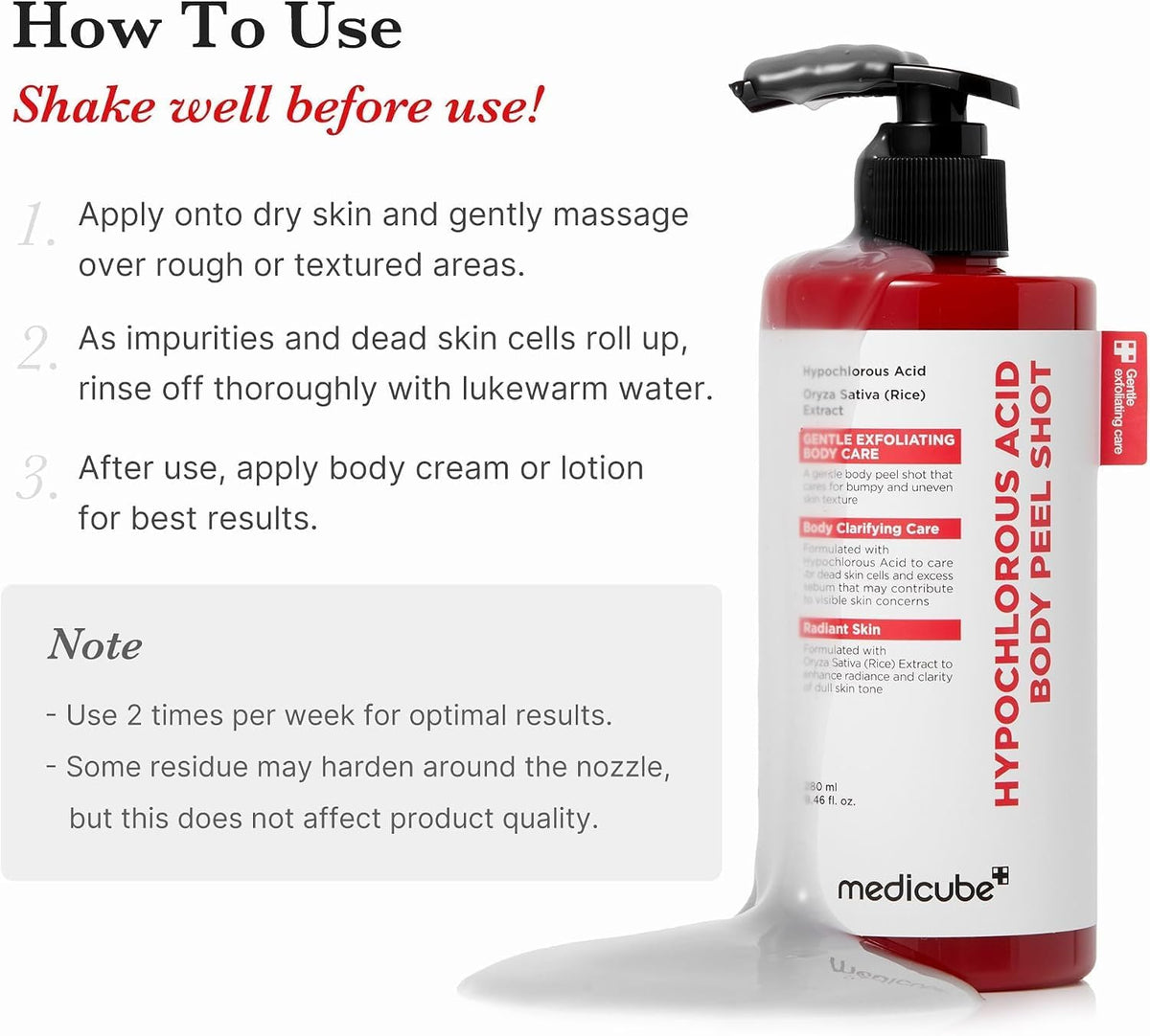 MEDICUBE | Hypochlorous Acid Body Peel Shot - 280ml