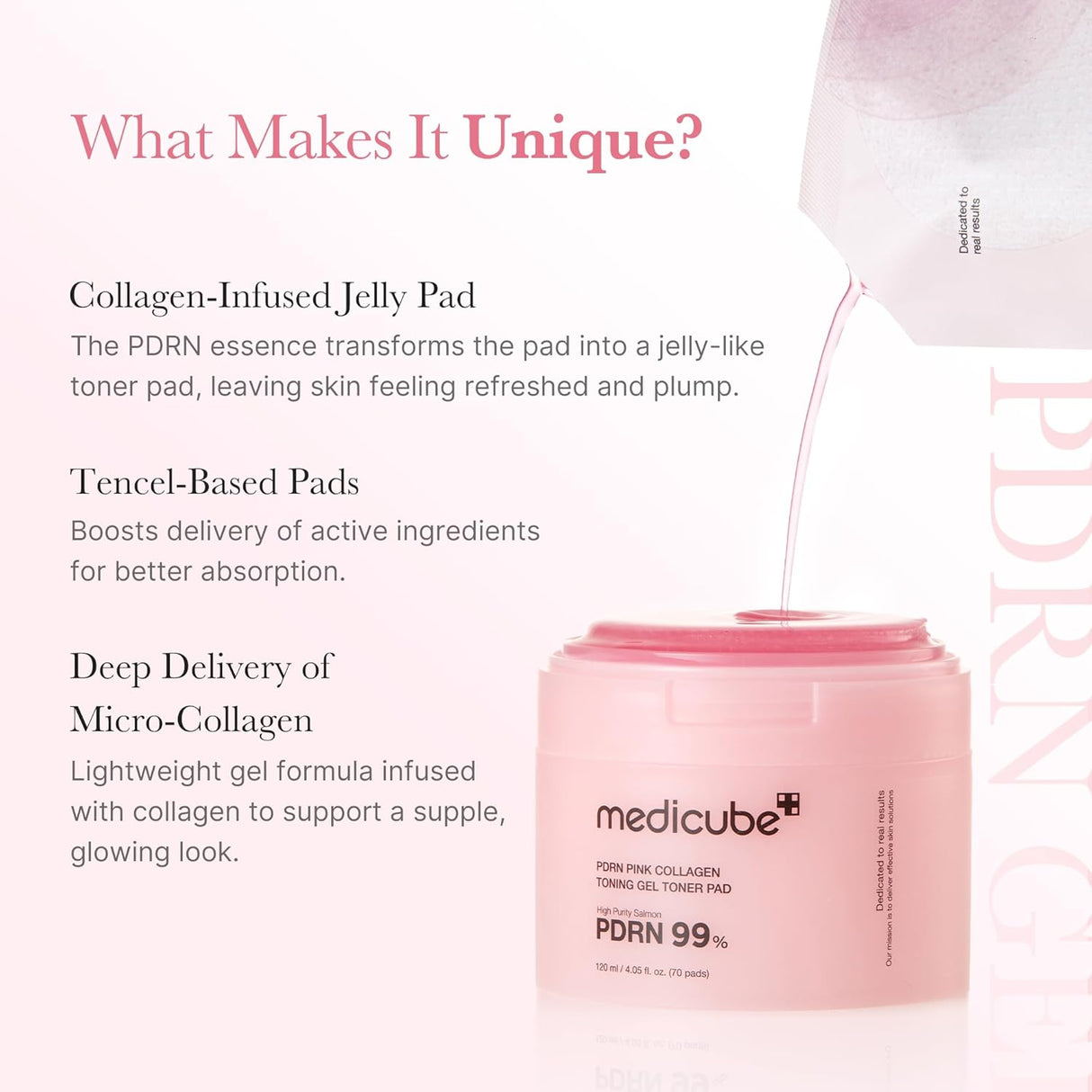 MEDICUBE | PDRN Pink Collagen Toning Gel Toner Pad