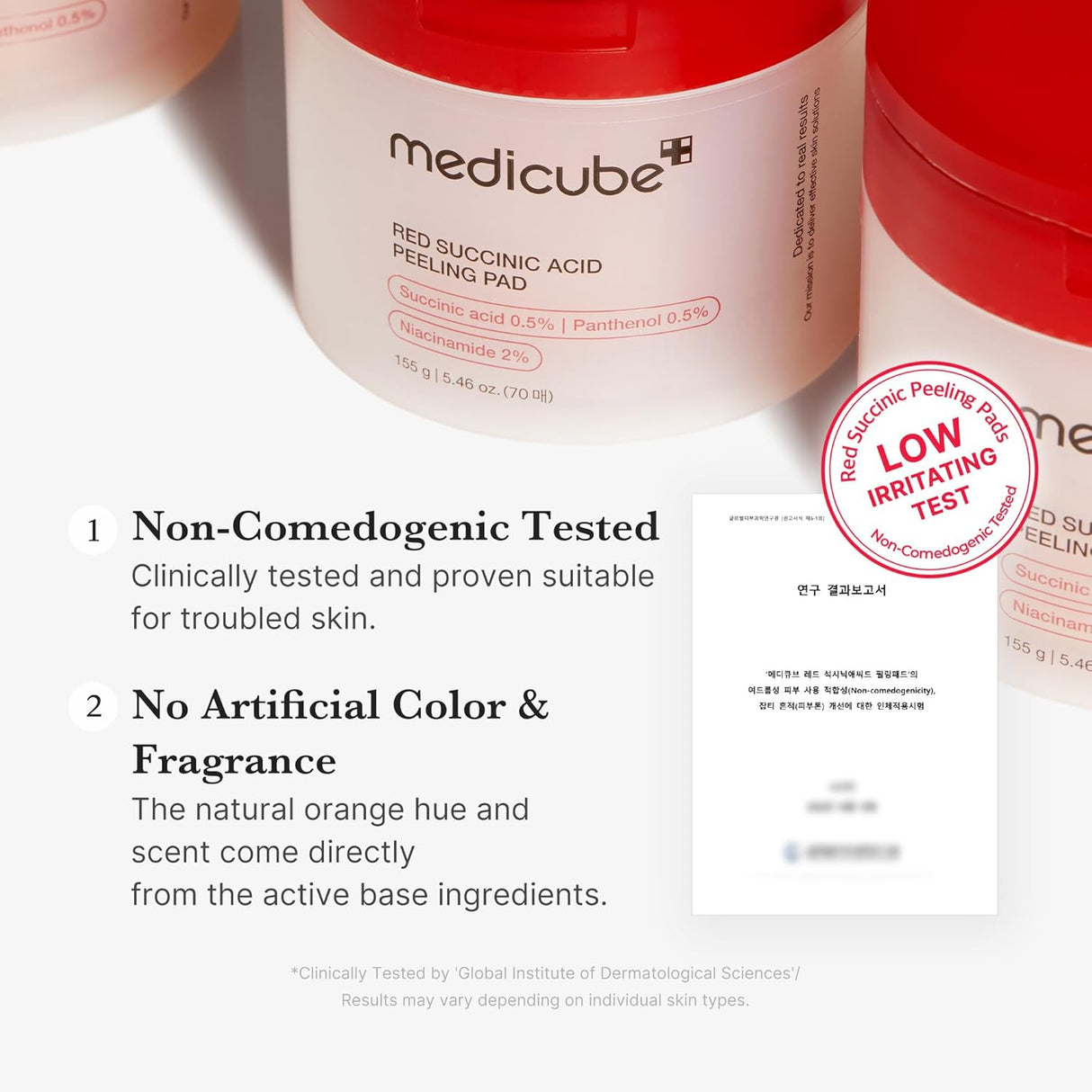 MEDICUBE | Red Succinic Acid Peeling Pad - 70 ud