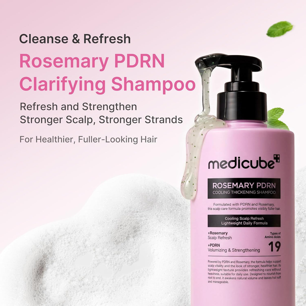 MEDICUBE | Rosemary PDRN Cooling Thickening Shampoo - 400ml