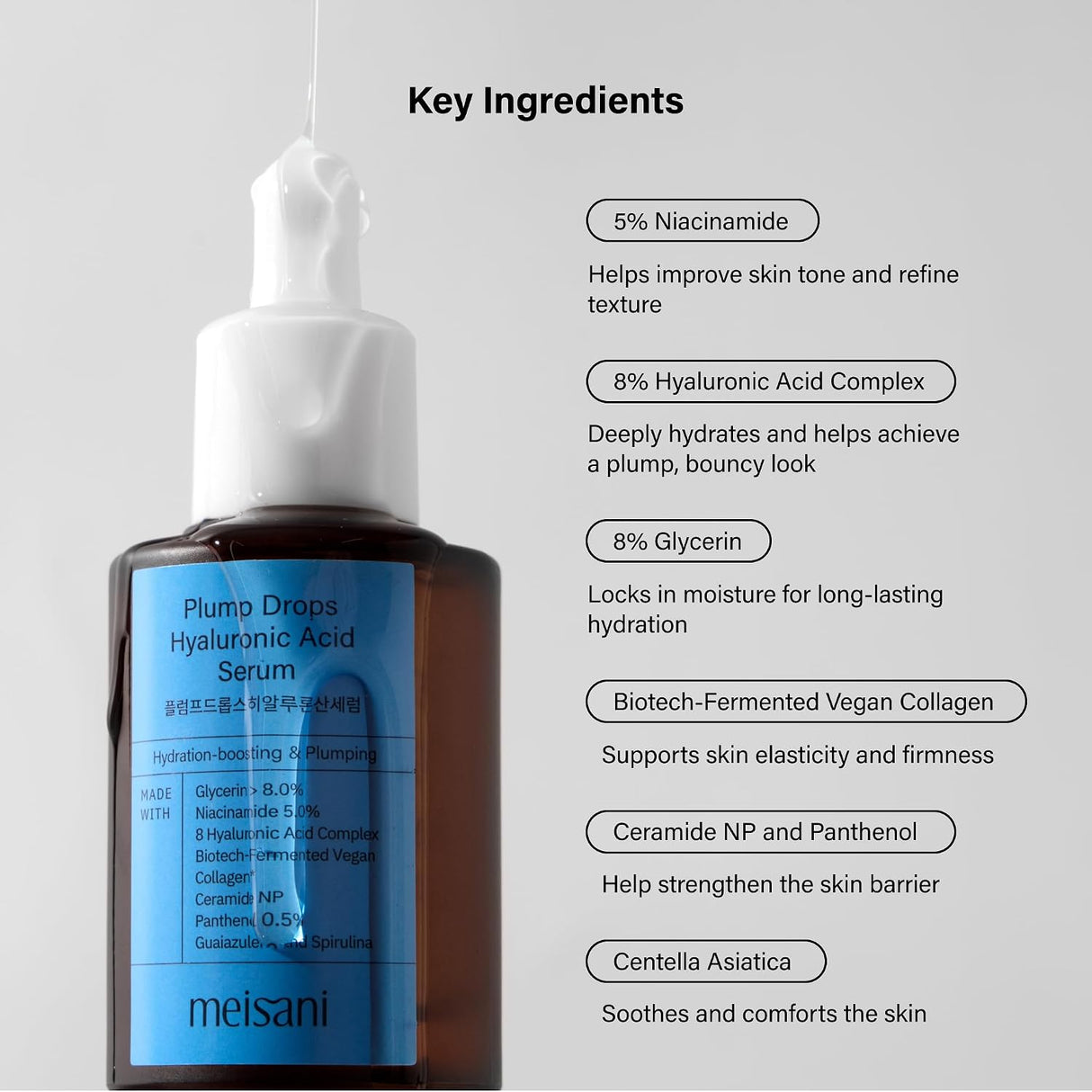 MEISANI | Plump Drops Hyaluronic Acid Serum - 30ml