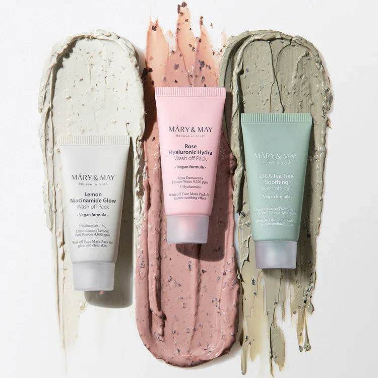 MARY & MAY | Rose Hyaluronic Hydra Wash‑Off Pack Mini - 30 ml - InternationalCosmetic