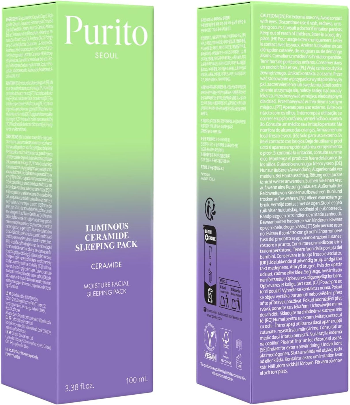 Purito | Luminous Ceramide Sleeping Pack - 100ml