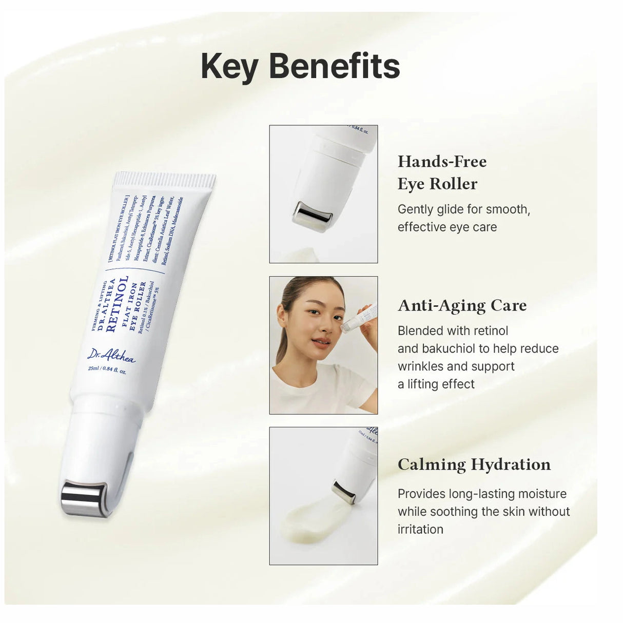 DR. ALTHEA | Retinol Flat Iron Eye Roller - 25ml
