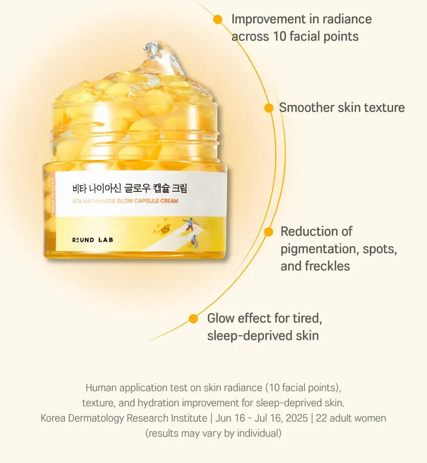 ROUND LAB | Vita Niacinamide Glow Capsule Cream - 50ml - InternationalCosmetic