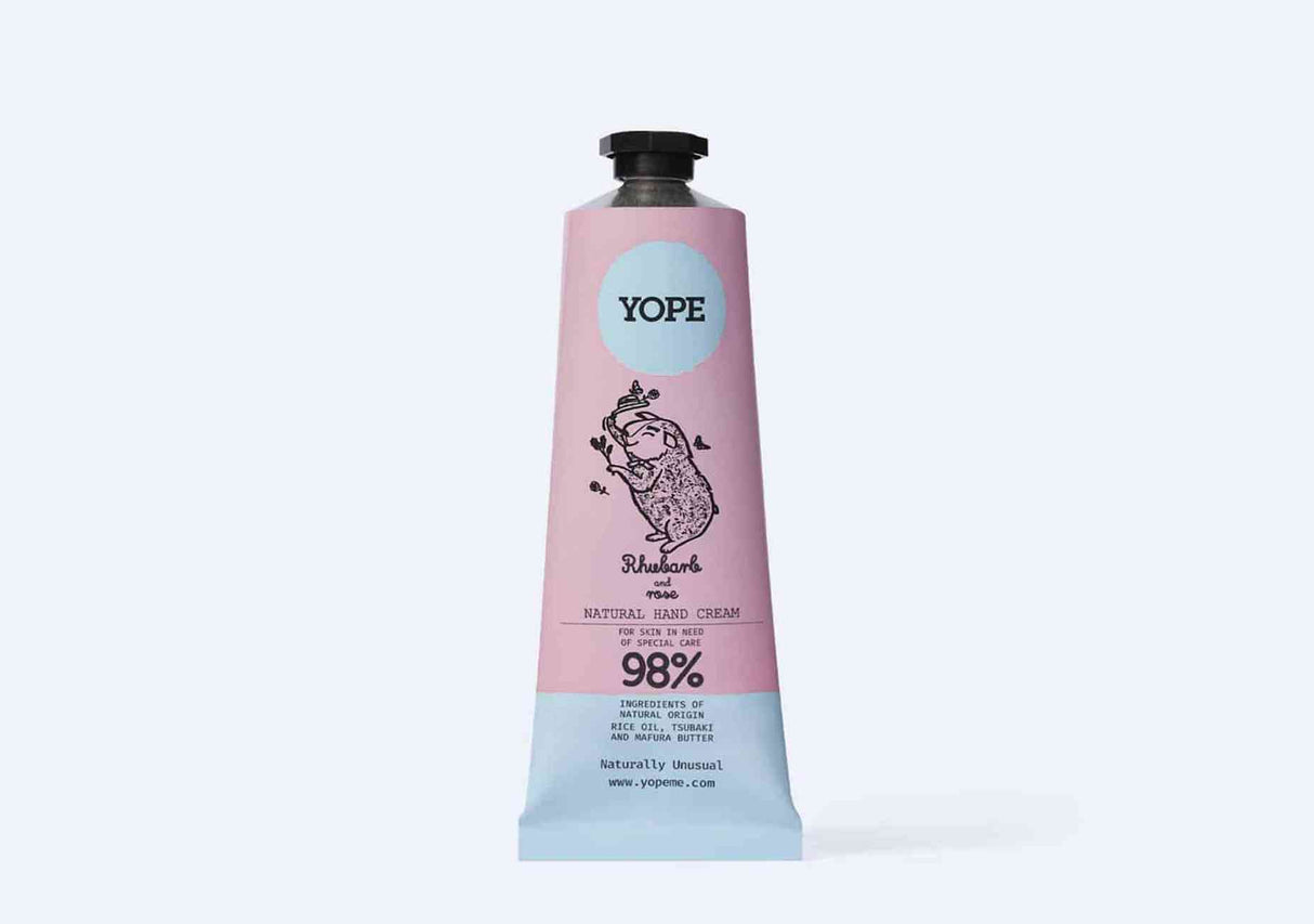YOPE | Rhubarb and Rose Hand Cream - 50ml - InternationalCosmetic