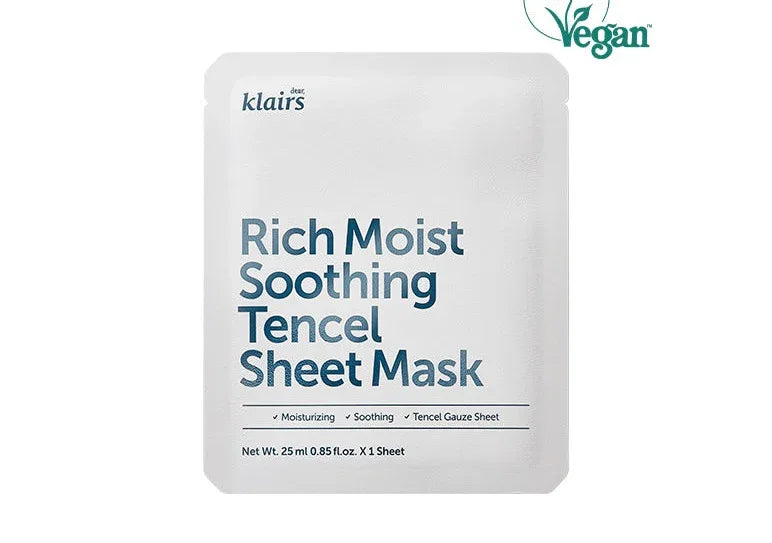 KLAIRS | Rich Moist Soothing Tencel Sheet Mask - 25ml - InternationalCosmetic