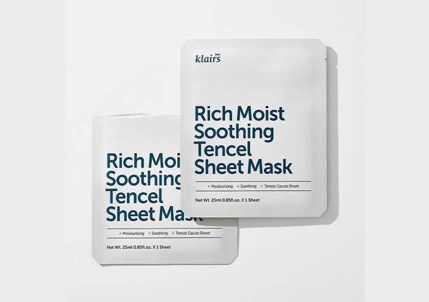 KLAIRS | Rich Moist Soothing Tencel Sheet Mask - 25ml - InternationalCosmetic