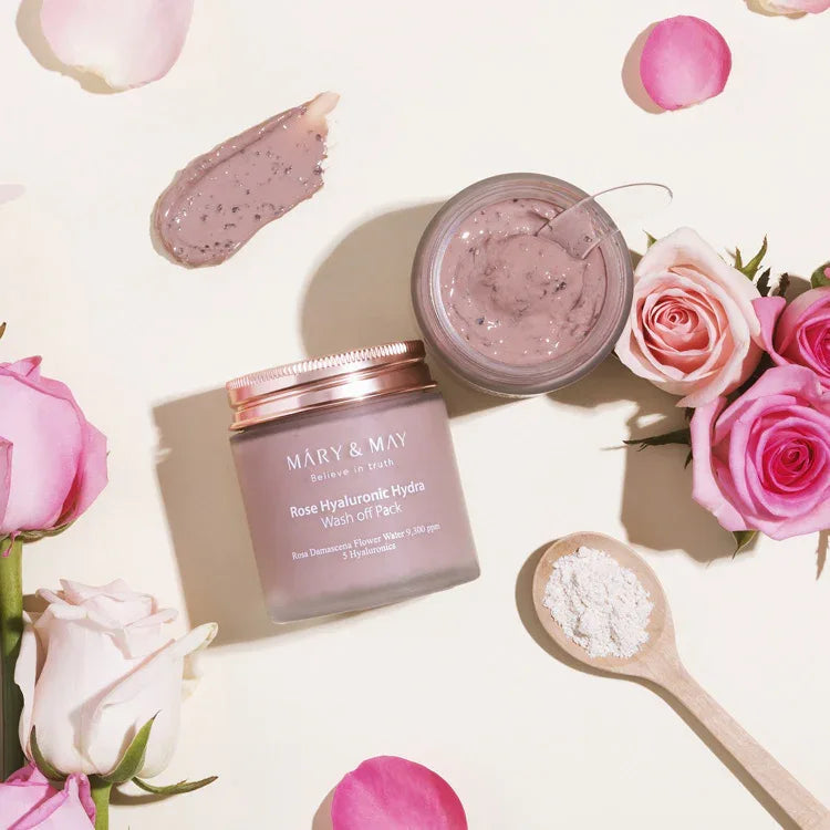 MARY & MAY | Rose Hyaluronic Hydra Wash‑Off Pack - InternationalCosmetic