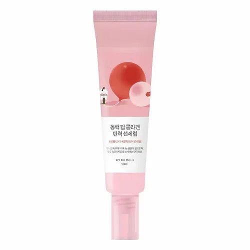 ROUND LAB | Camellia Deep Collagen Firming Sun Serum SPF50+ - 50 ml - InternationalCosmetic