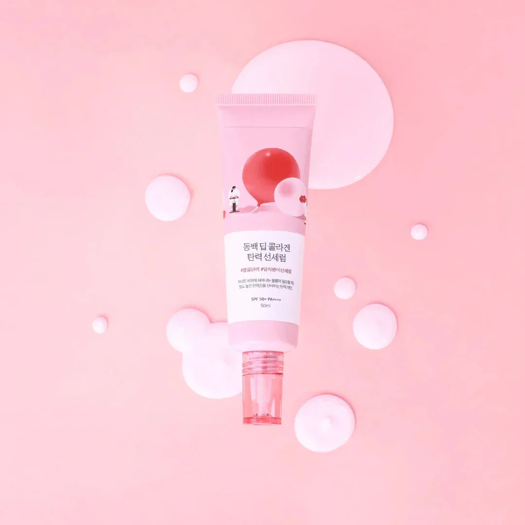 ROUND LAB | Camellia Deep Collagen Firming Sun Serum SPF50+ - 50 ml - InternationalCosmetic