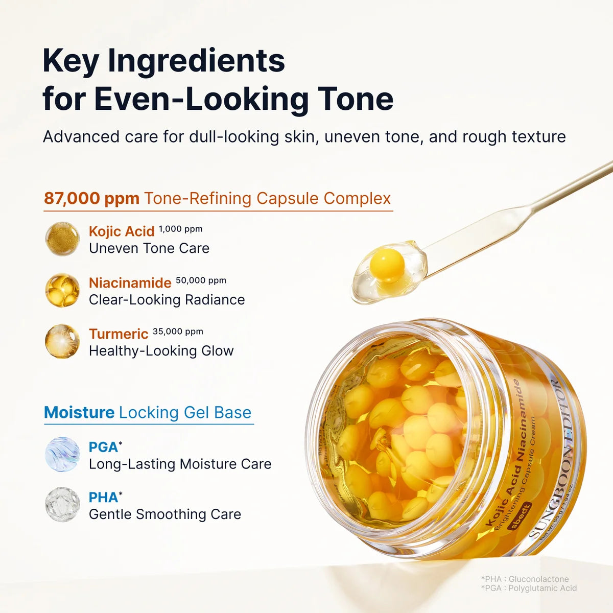 SUNGBOON EDITOR | Kojic Acid Niacinamide Brightening Capsule Cream - 50ml