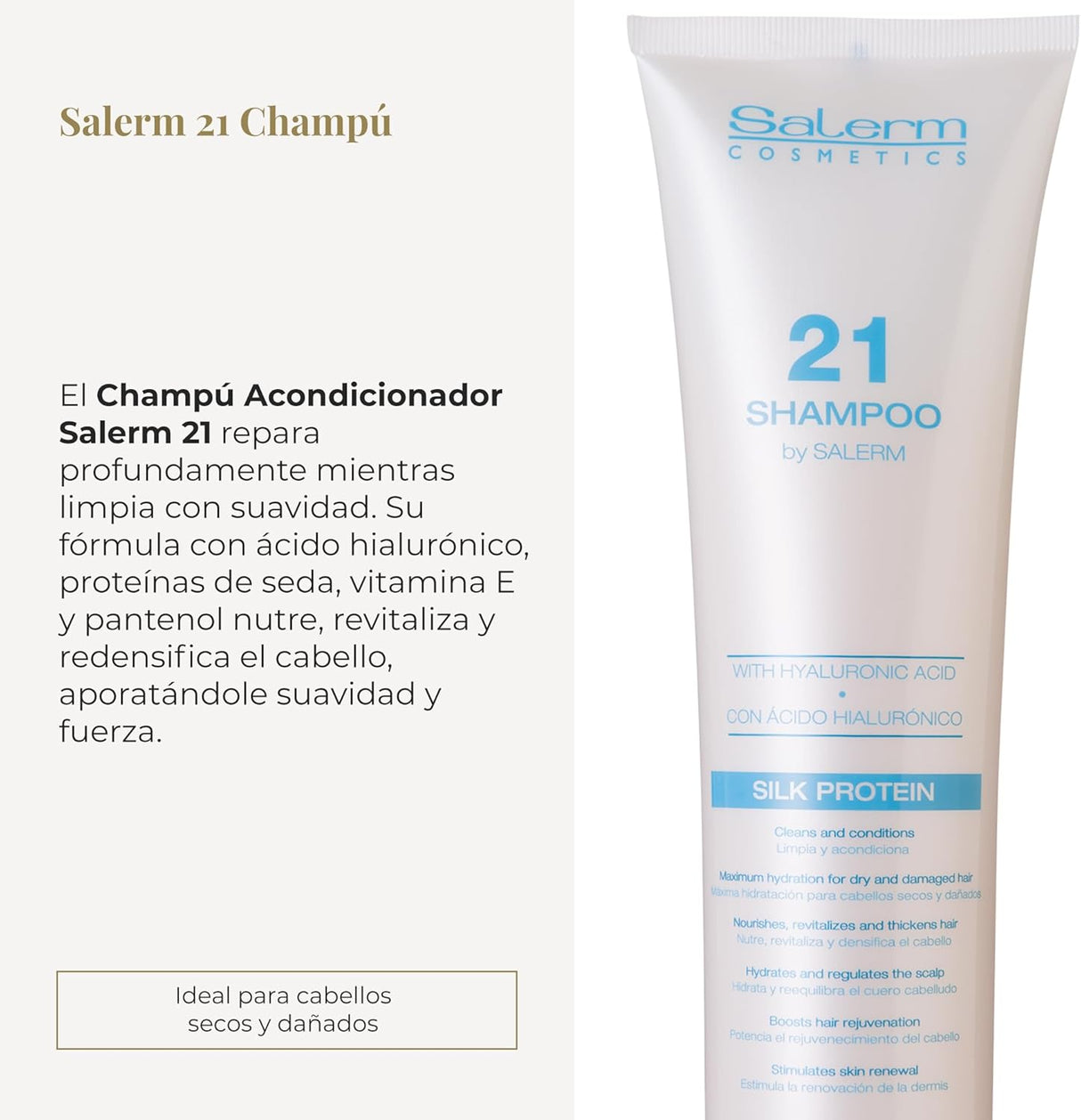 SALERM | Salerm 21 Champú Reparador con Ácido Hialurónico