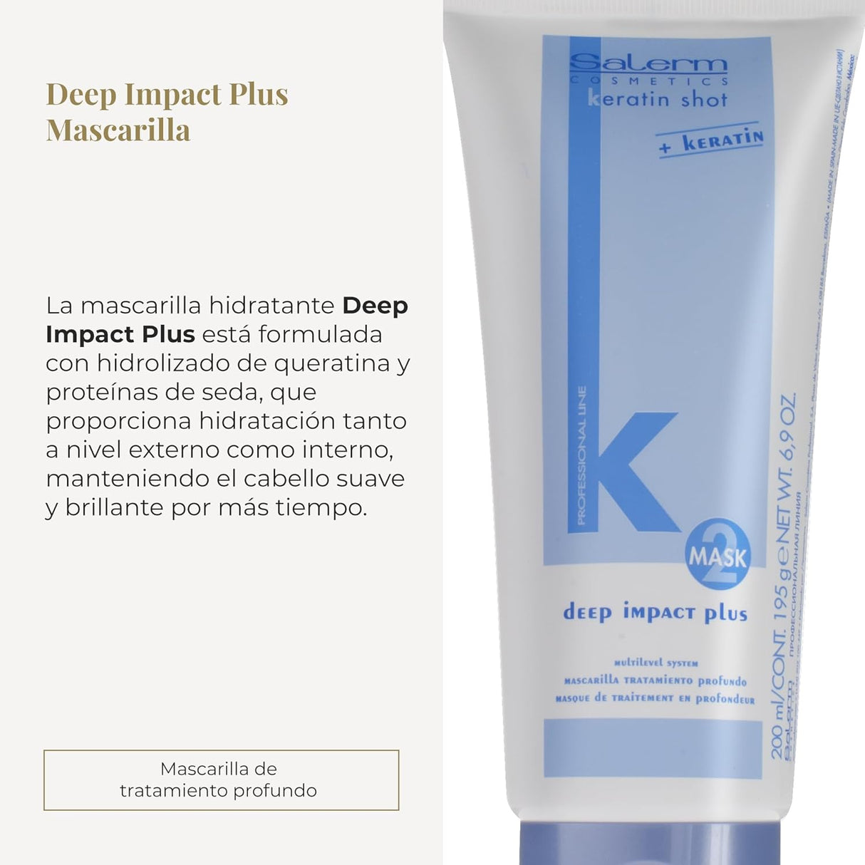 SALERM | Keratin Deep Impact Plus Mascarilla - 200ml