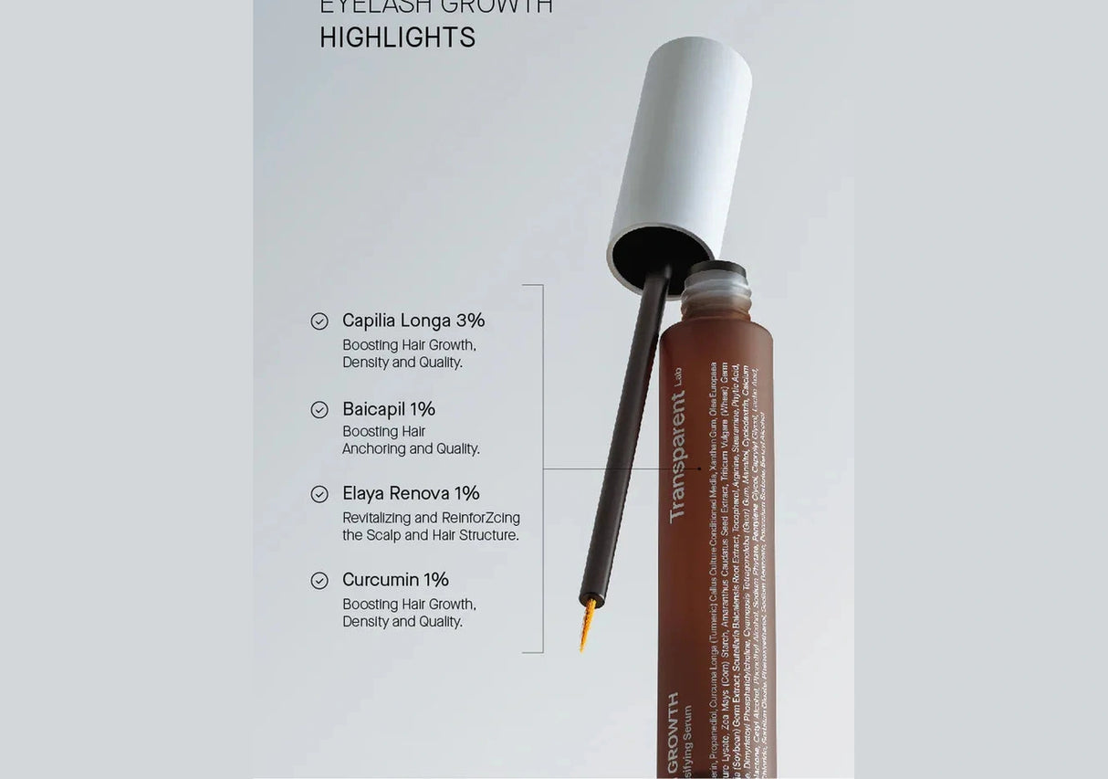 TRANSPARENT LAB | Eyelash Growth - 15ml - InternationalCosmetic