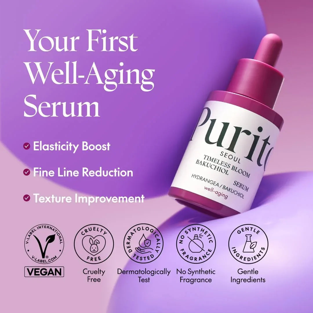 PURITO | Timeless Bloom Bakuchiol Serum - 30ml - InternationalCosmetic
