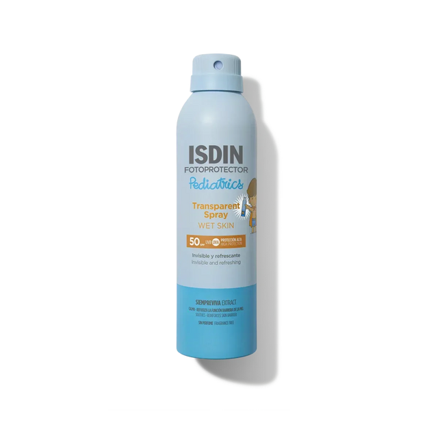 ISDIN | Transparent Spray Wet Skin Pediatrics SPF 50 - 250ml - InternationalCosmetic
