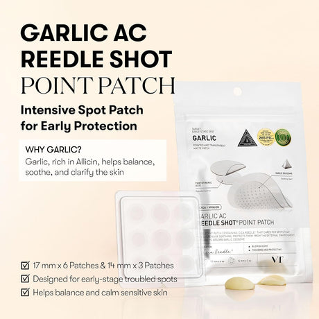 VT COSMETICS | Garlic AC Reedle Shot Point Patch - 9ud