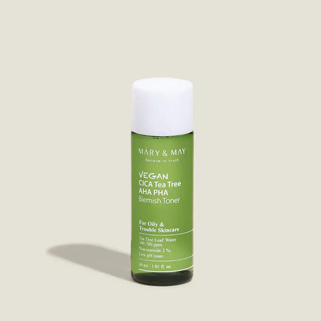 MARY & MAY | Formato Viaje - Vegan CICA Tea Tree AHA PHA Blemish Toner - 30ml - InternationalCosmetic