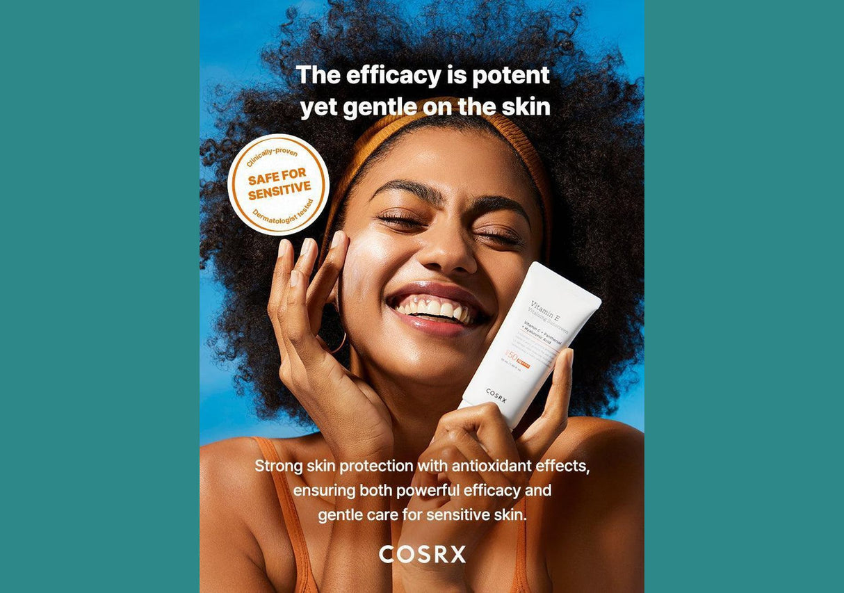COSRX | Vitamin E Vitalizing Sunscreen Protector Solar SPF50+ - InternationalCosmetic