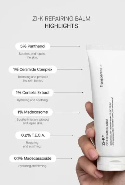 TRANSPARENT LAB | Zi‑K® Cica Repairing Balm - 100ml - InternationalCosmetic