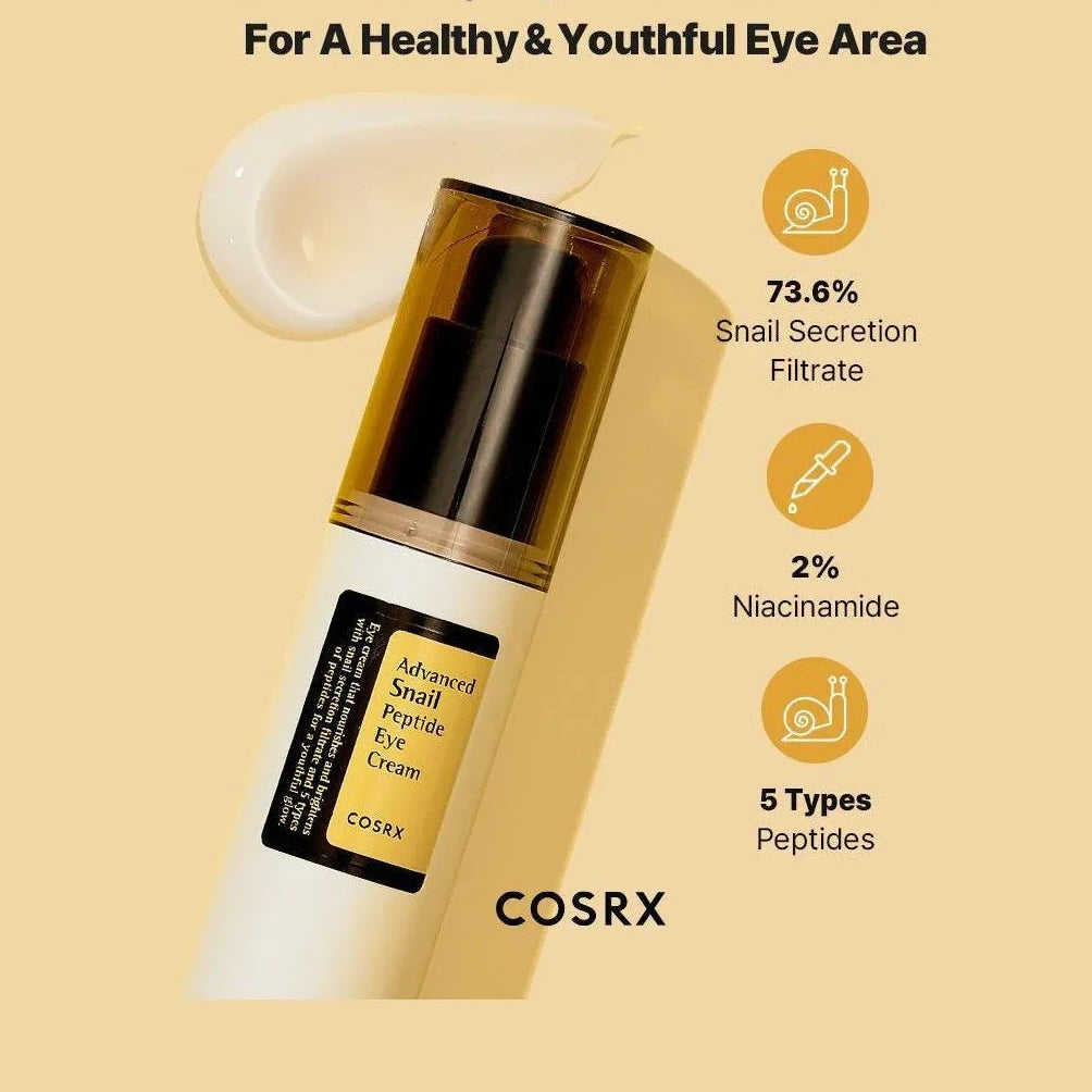 COSRX | Advanced Snail Peptide Eye Cream - 25ml - InternationalCosmetic