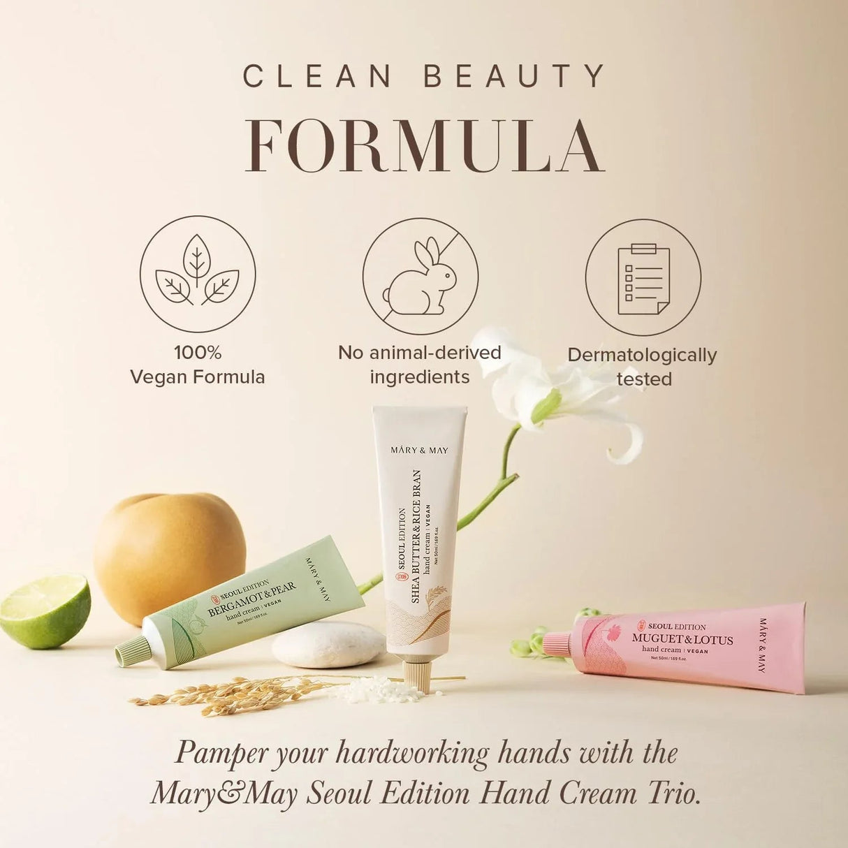 MARY & MAY | Seoul Edition “Bergamot & Pear” Hand Cream - 50 ml - InternationalCosmetic