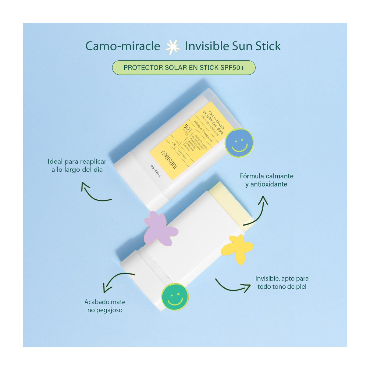 MEISANI | Camo-Miracle Invisible Sun Stick SPF50+ - 18g