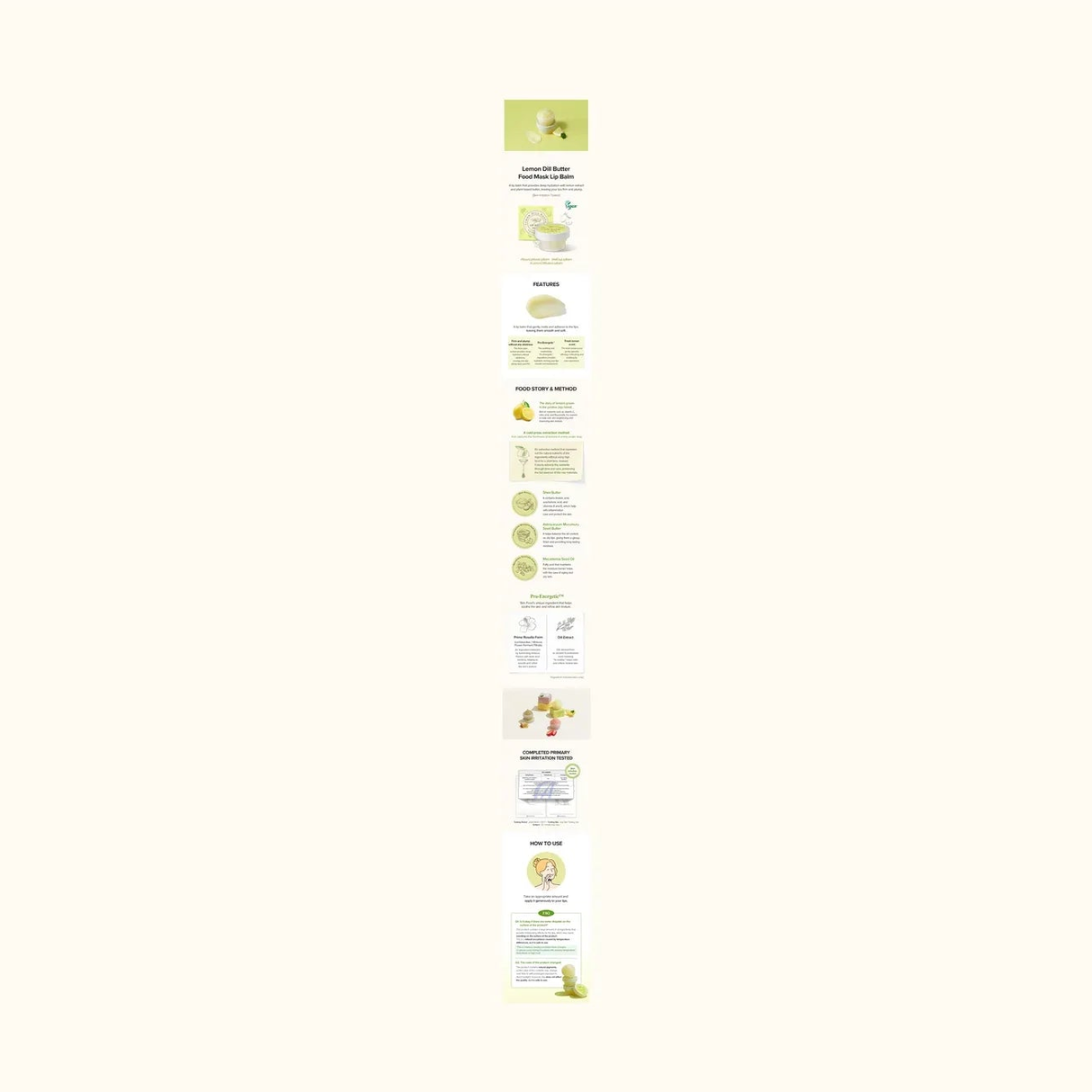 SKINFOOD | Lemon Dill Butter Food Mask Lip Balm - 21gr - InternationalCosmetic