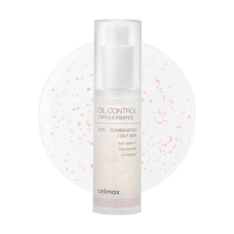 CELIMAX Oil Control Capsule Essence - 30ml: envase o producto exacto sobre fondo blanco; tratamiento concentrado para hidratación y luminosidad