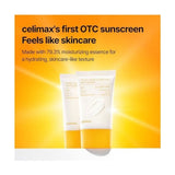 CELIMAX Pore + Dark Spot Brightening Care Sunscreen 50SPF/PA++++ - 50ml: textura y acabado del producto, detalle complementario; protección solar y cuidado de la piel