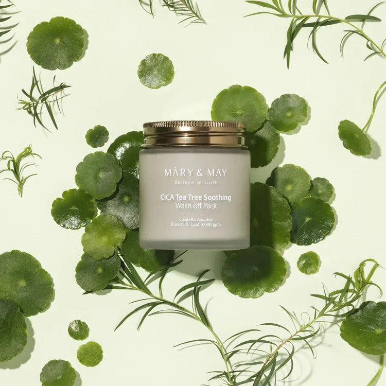 MARY & MAY | Cica Tea Tree Soothing Wash-Off Pack - InternationalCosmetic