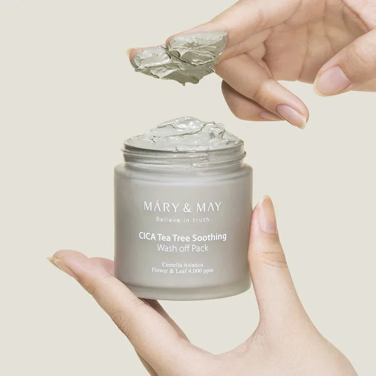 MARY & MAY | Cica Tea Tree Soothing Wash-Off Pack - InternationalCosmetic