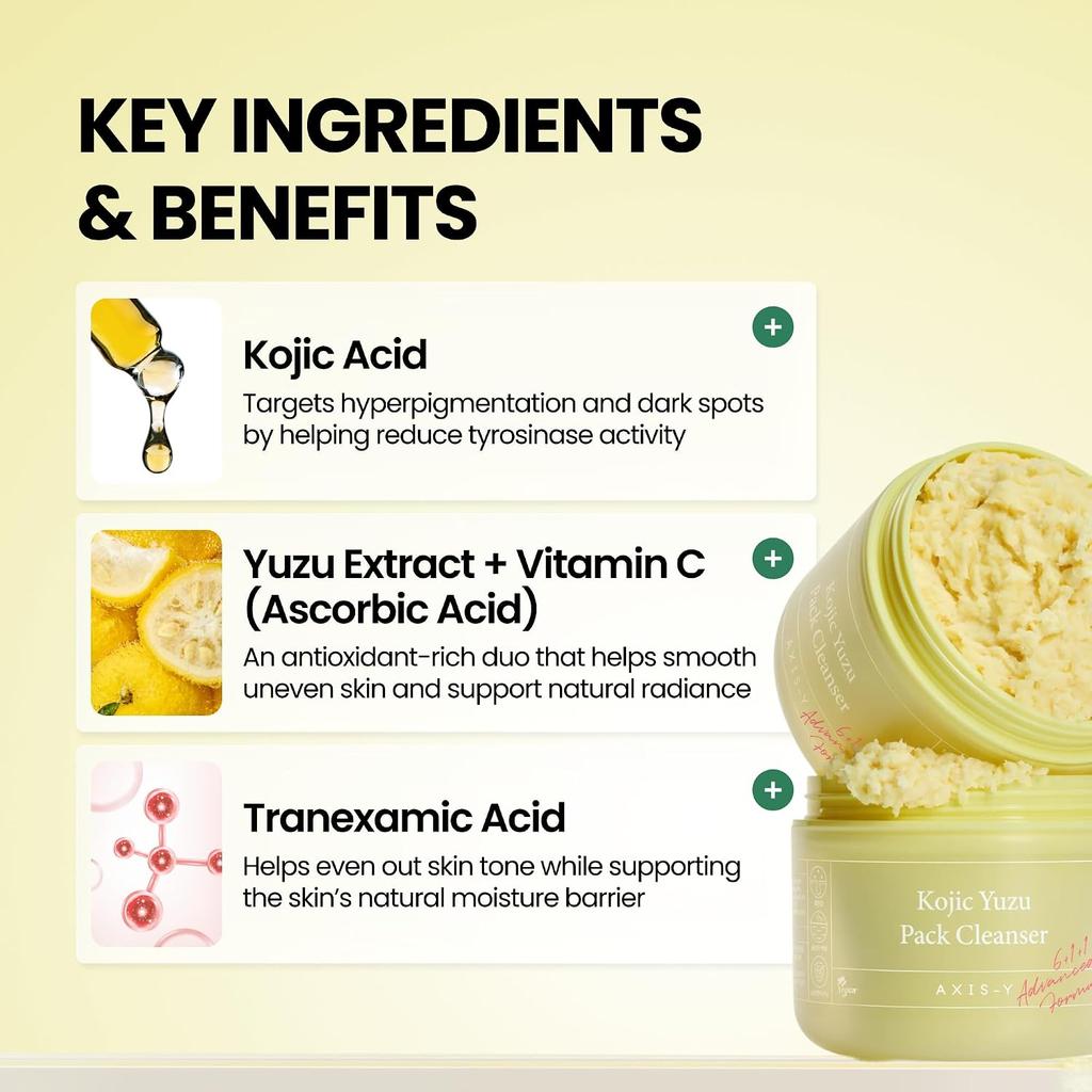 AXIS-Y | Kojic Yuzu Pack Cleanser - 60g