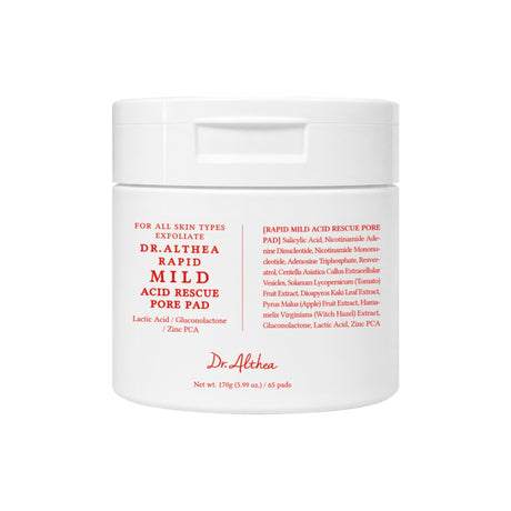 DR. ALTHEA | Rapid Mild Acid Rescue Pore Pad - 65 pads