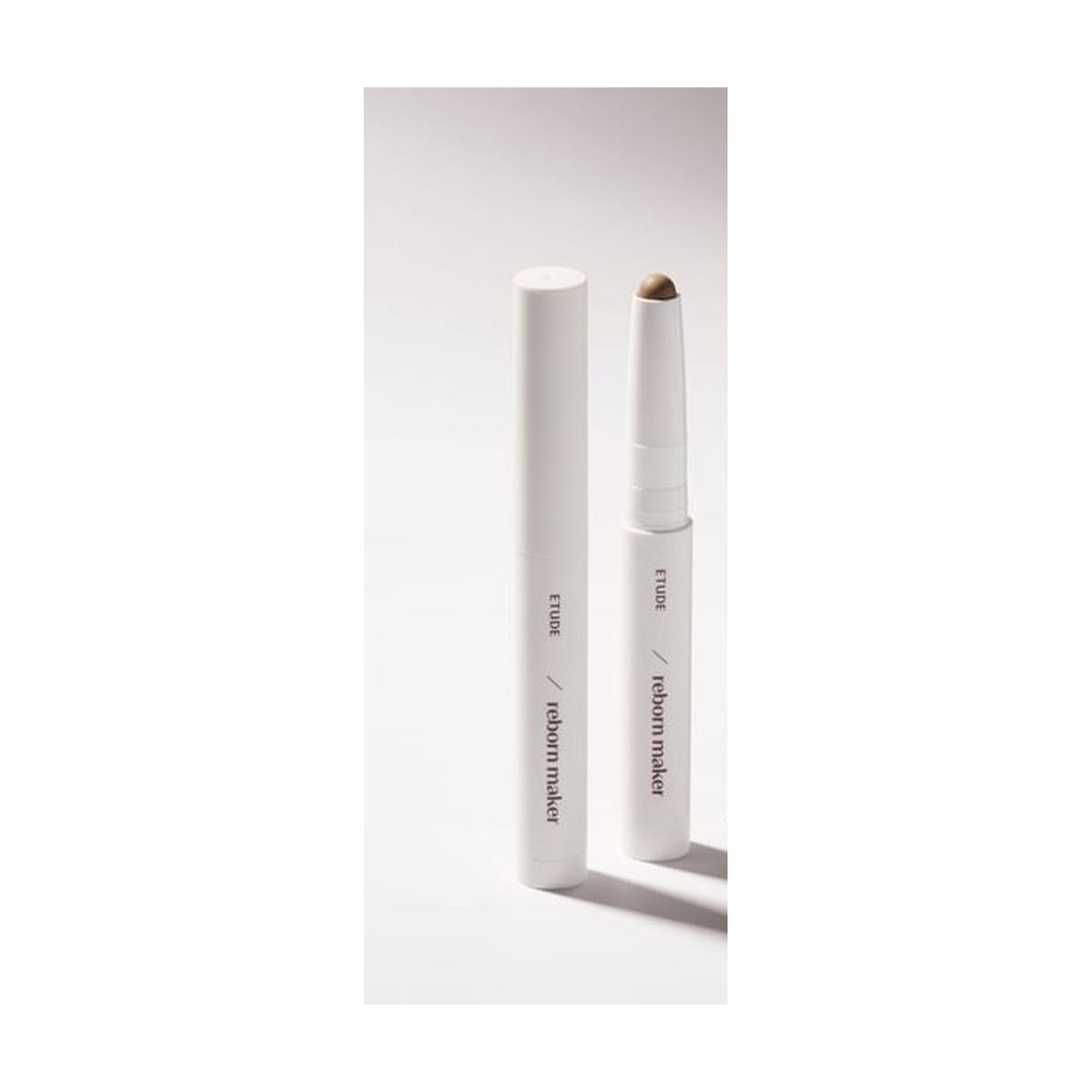 ETUDE Reborn Maker - 1g: formato Warm Shading, detalle del envase y de la presentación; maquillaje de color y acabado modulable
