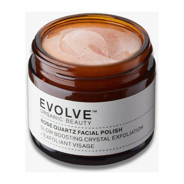EVOLVE Rose Quartz Facial Polish - 60ml: envase o producto exacto sobre fondo blanco; cuidado cosmético y resultados visibles