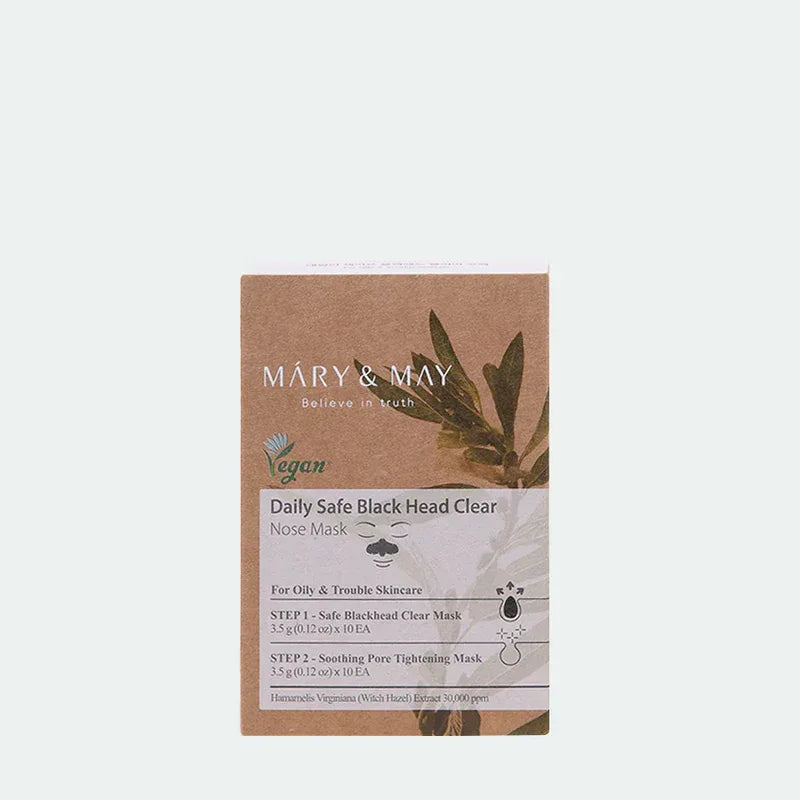MARY & MAY | Daily Safe Black Head Clear Nose Mask - 10 ud - InternationalCosmetic