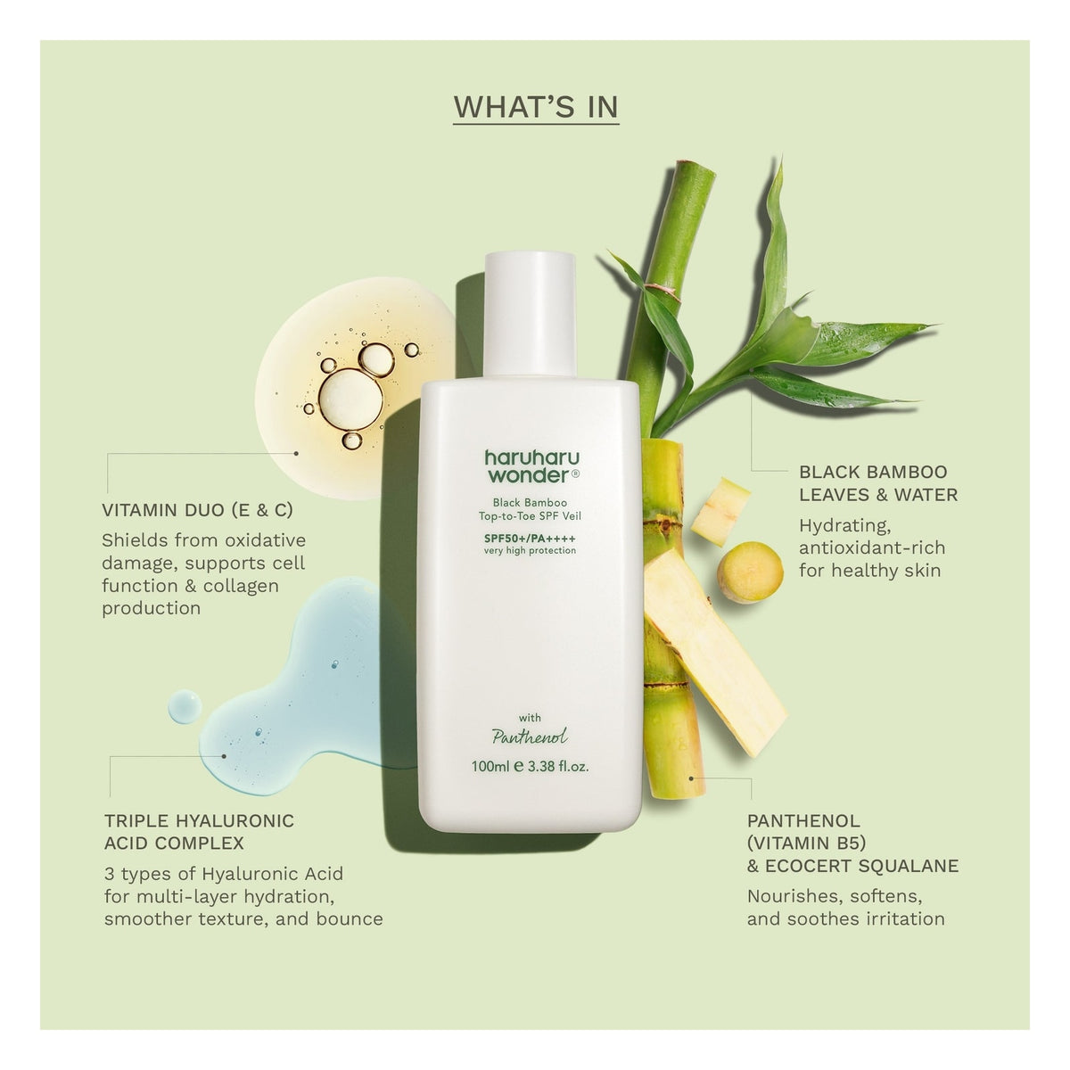 Black Bamboo Top-to-Toe Veil SPF50+ PA++++ - 100ml — imagen 4