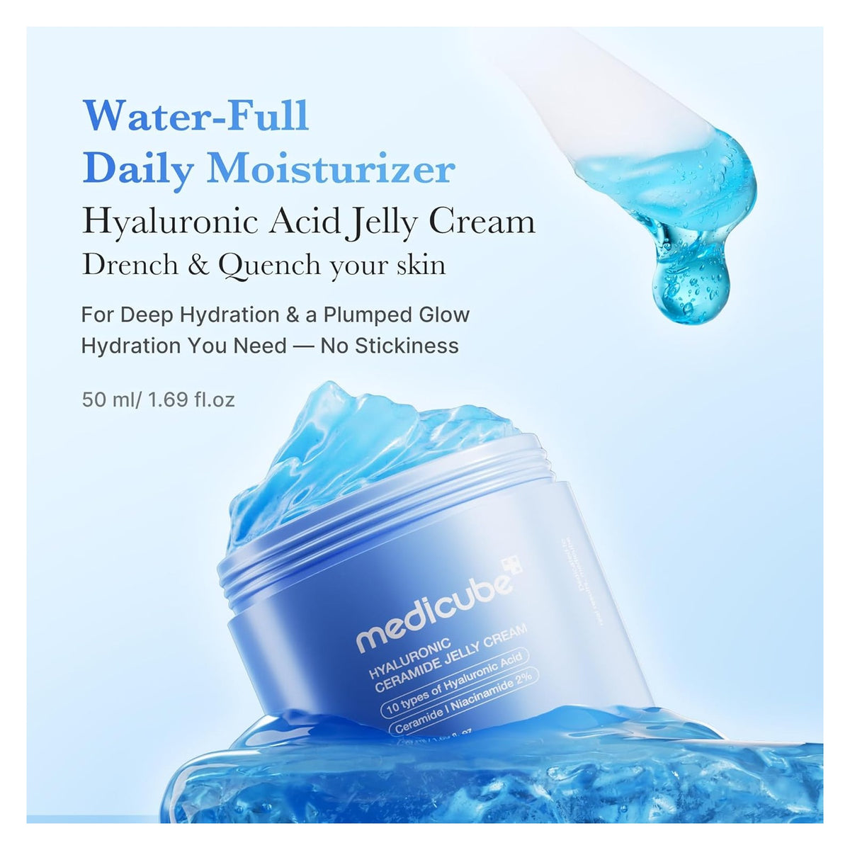 MEDICUBE | Hyaluronic Aqua Cooling Ceramide Jelly Cream - 50ml
